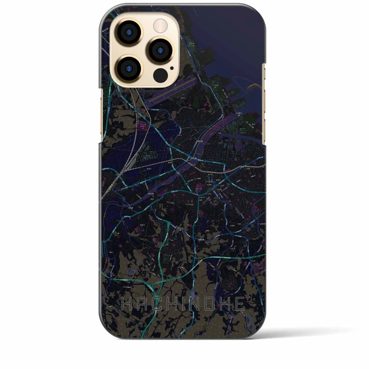 【八戸(青森県)】地図柄iPhoneケース(バックカバータイプ)