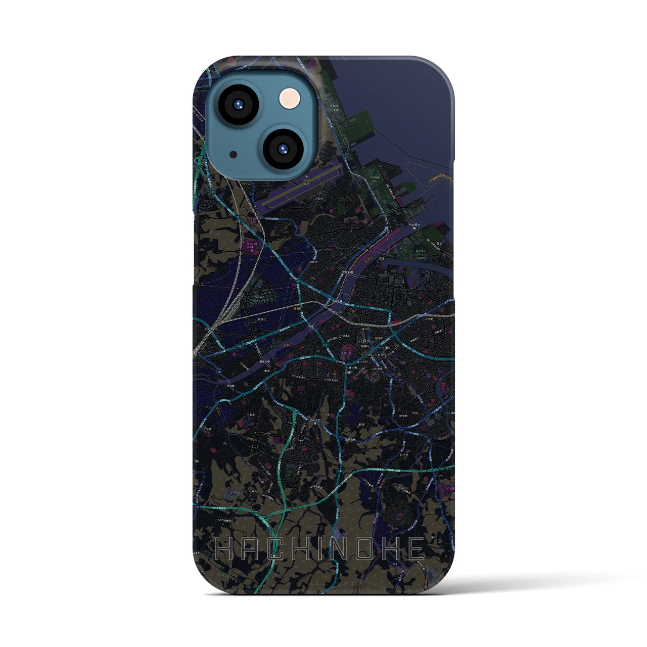 【八戸(青森県)】地図柄iPhoneケース(バックカバータイプ)