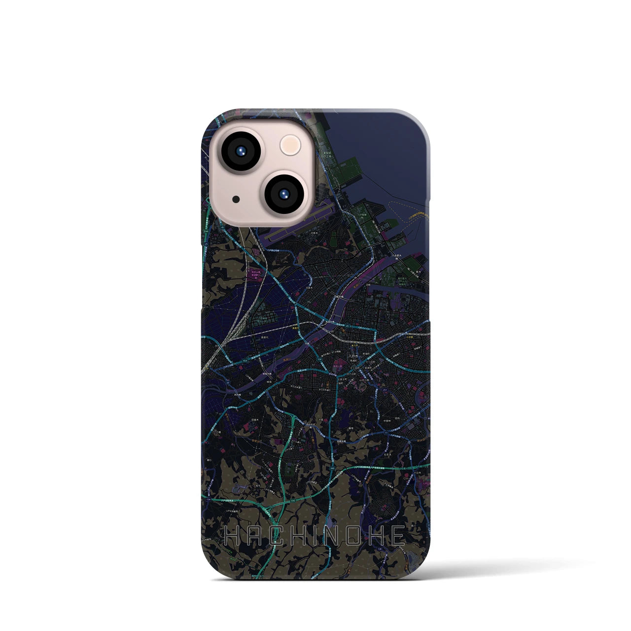 【八戸(青森県)】地図柄iPhoneケース(バックカバータイプ)