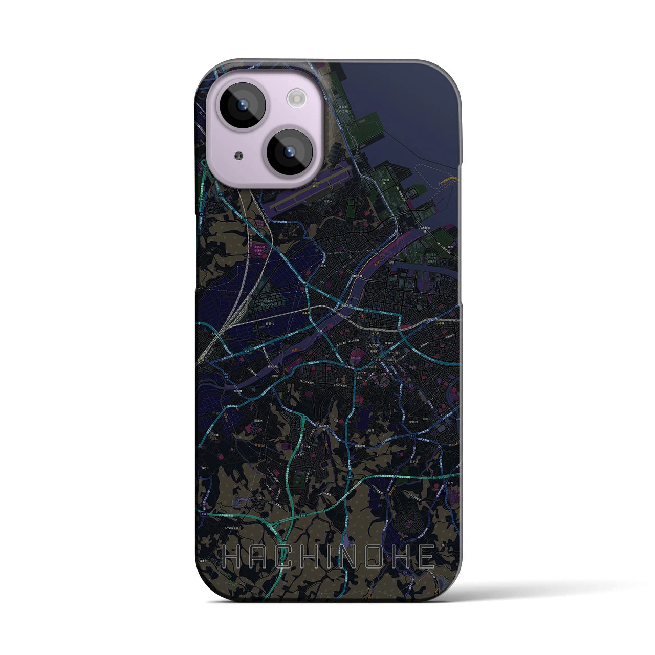【八戸(青森県)】地図柄iPhoneケース(バックカバータイプ)
