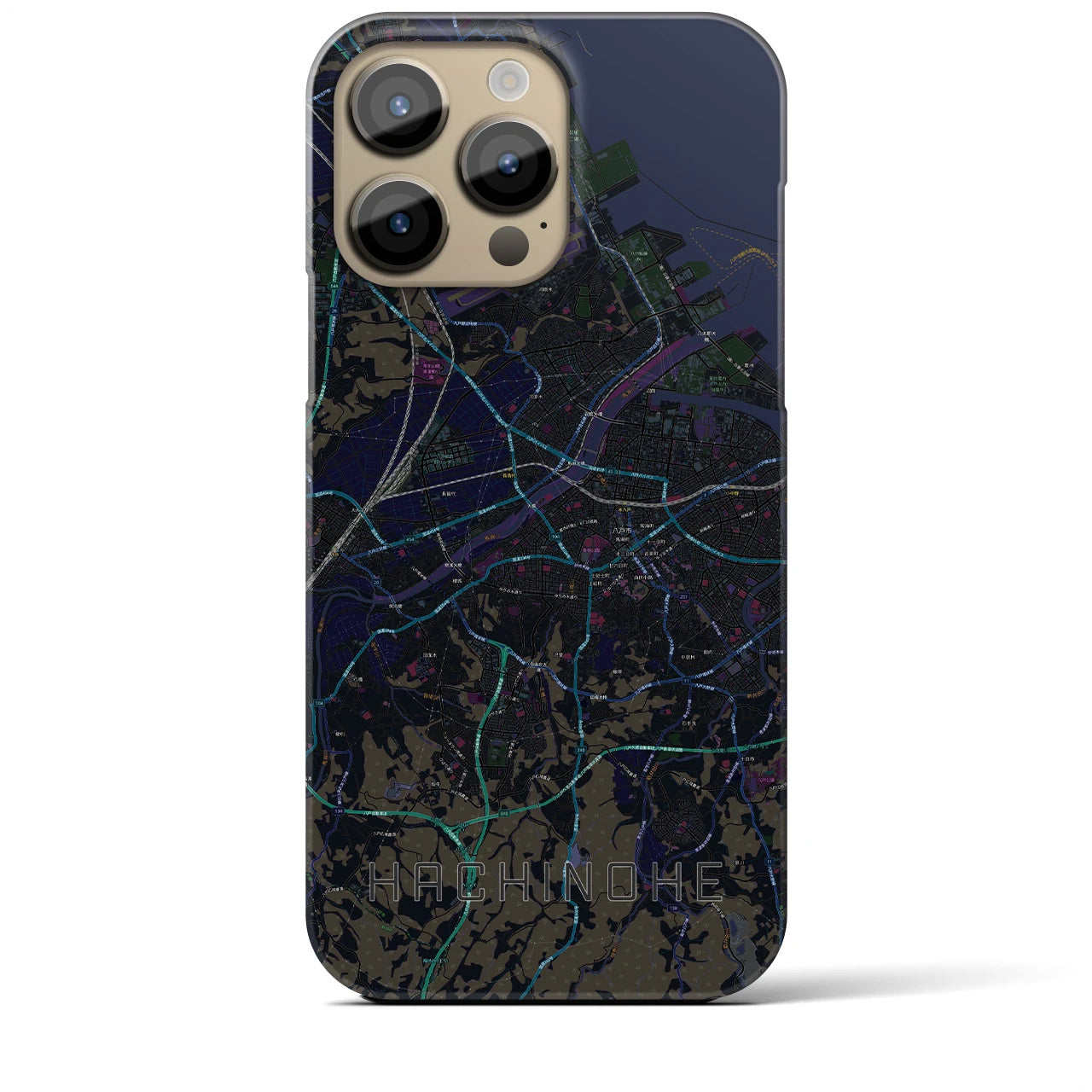 【八戸(青森県)】地図柄iPhoneケース(バックカバータイプ)