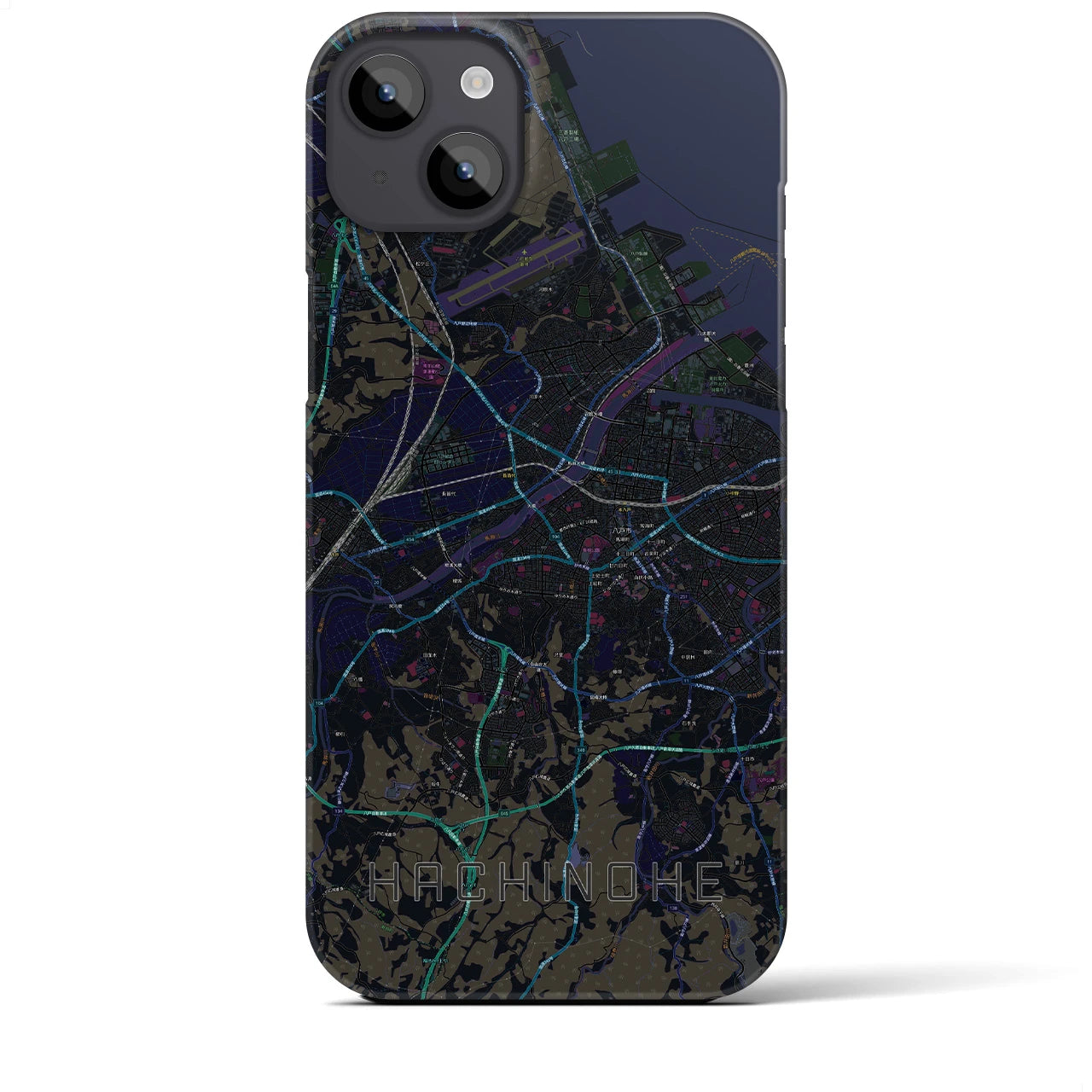 【八戸(青森県)】地図柄iPhoneケース(バックカバータイプ)