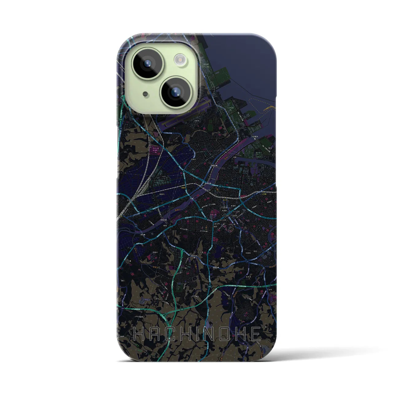 【八戸(青森県)】地図柄iPhoneケース(バックカバータイプ)