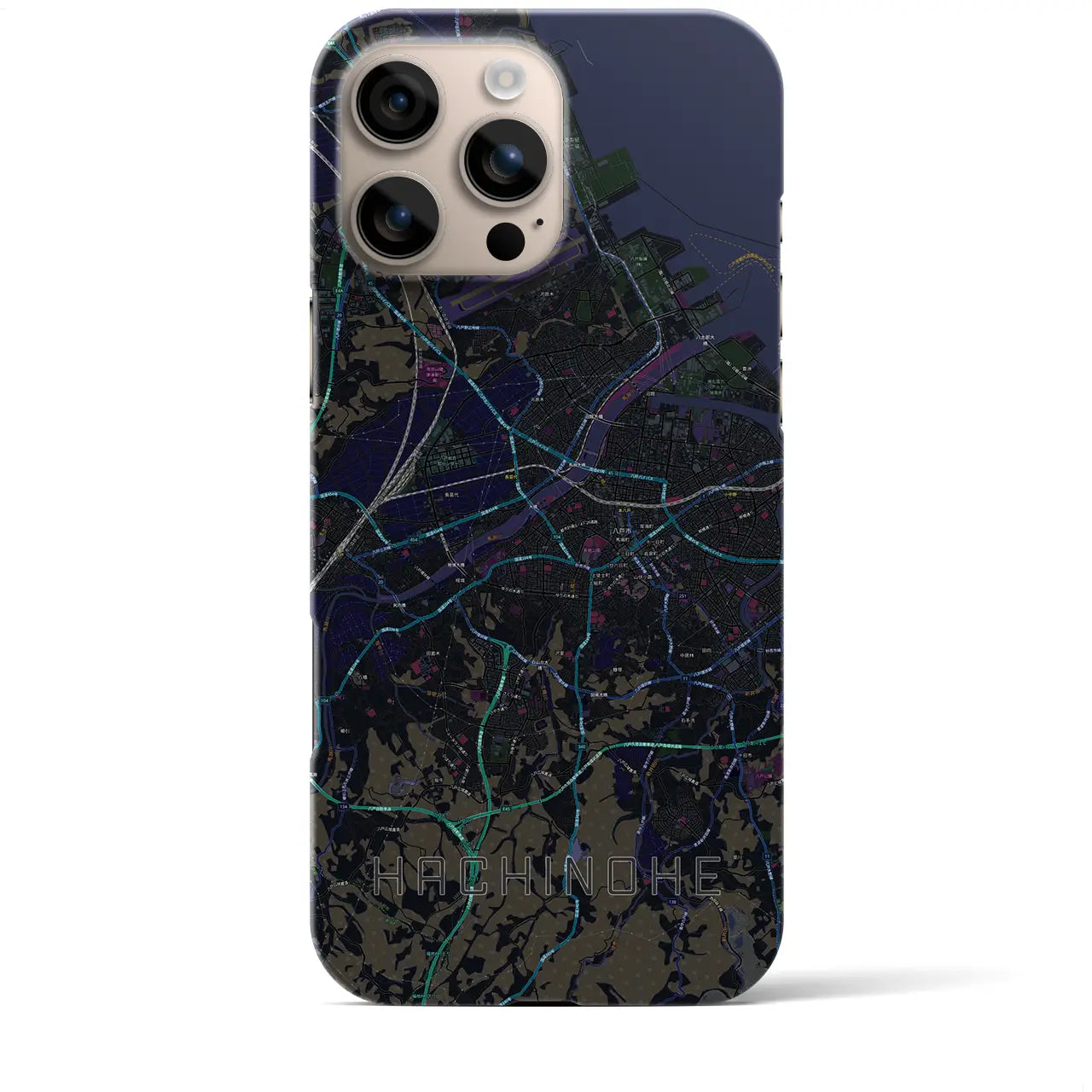 【八戸(青森県)】地図柄iPhoneケース(バックカバータイプ)