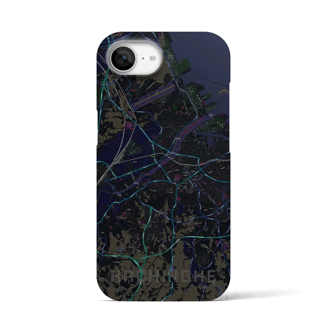 【八戸(青森県)】地図柄iPhoneケース(バックカバータイプ)