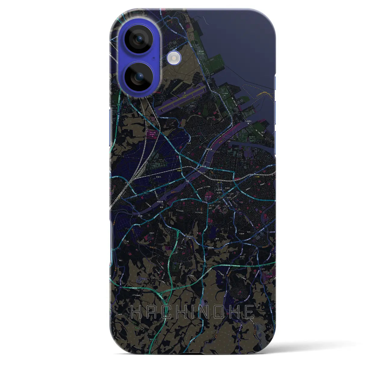 【八戸(青森県)】地図柄iPhoneケース(バックカバータイプ)