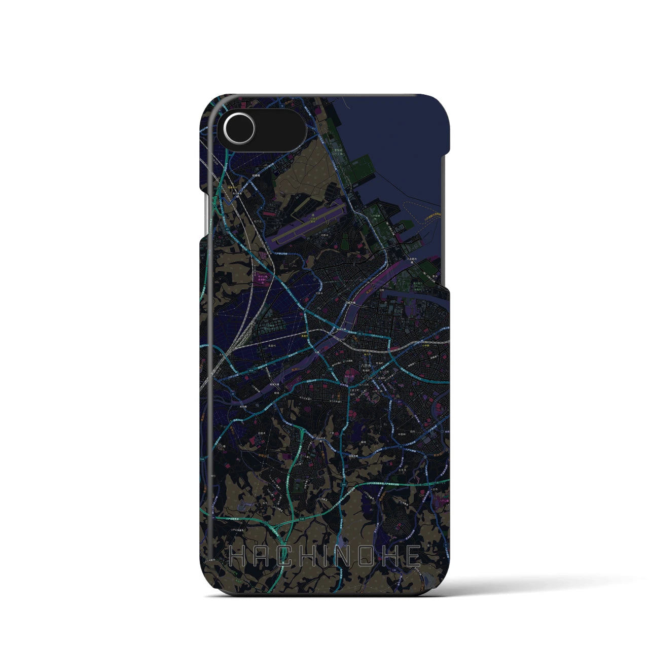 【八戸(青森県)】地図柄iPhoneケース(バックカバータイプ)