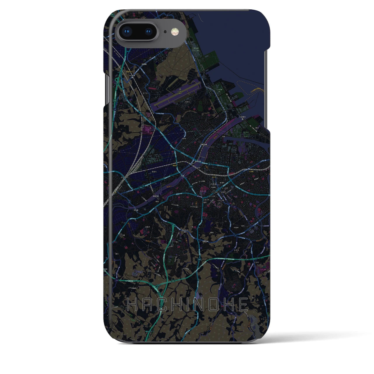 【八戸(青森県)】地図柄iPhoneケース(バックカバータイプ)