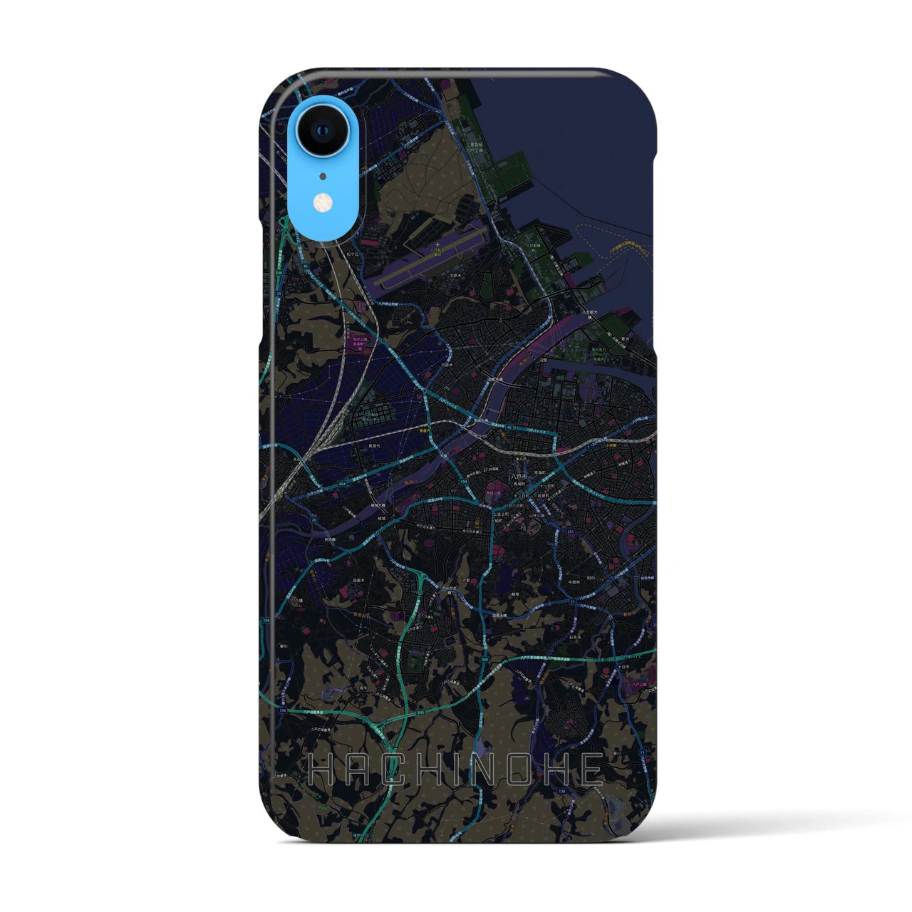【八戸(青森県)】地図柄iPhoneケース(バックカバータイプ)