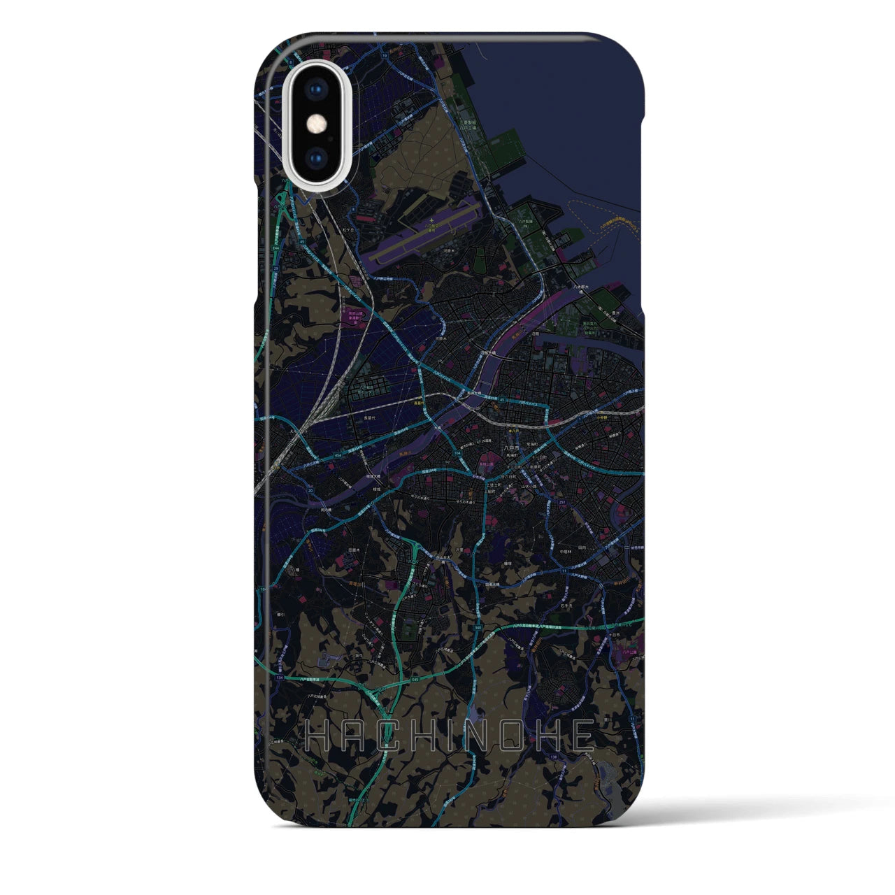 【八戸(青森県)】地図柄iPhoneケース(バックカバータイプ)