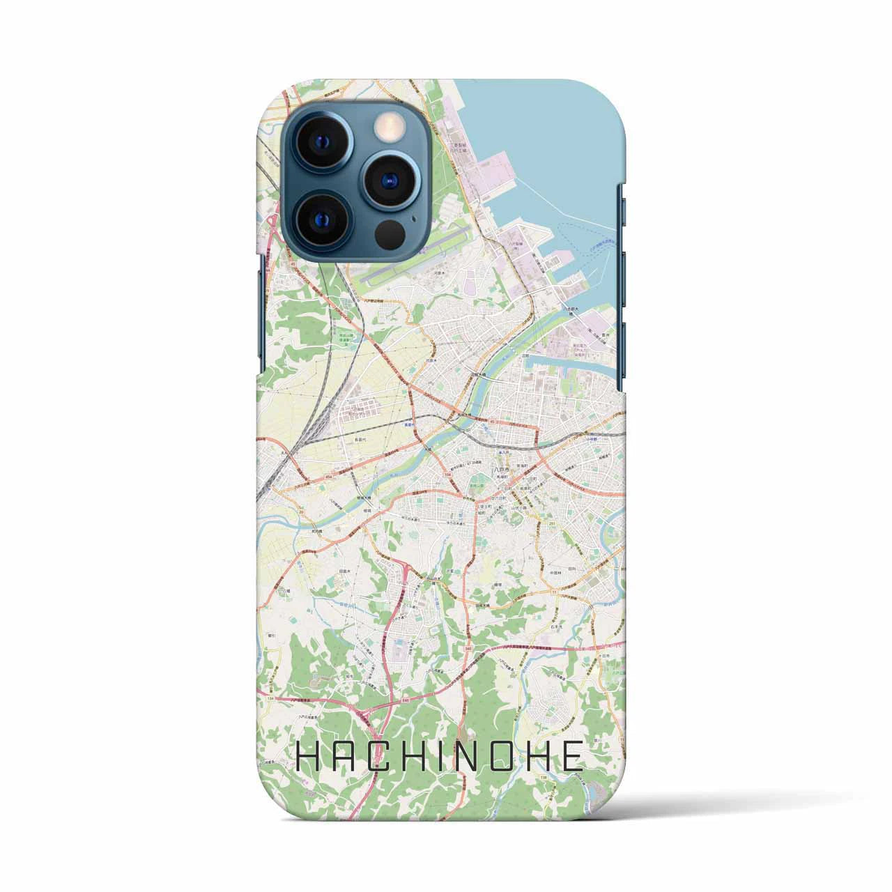 【八戸(青森県)】地図柄iPhoneケース(バックカバータイプ)