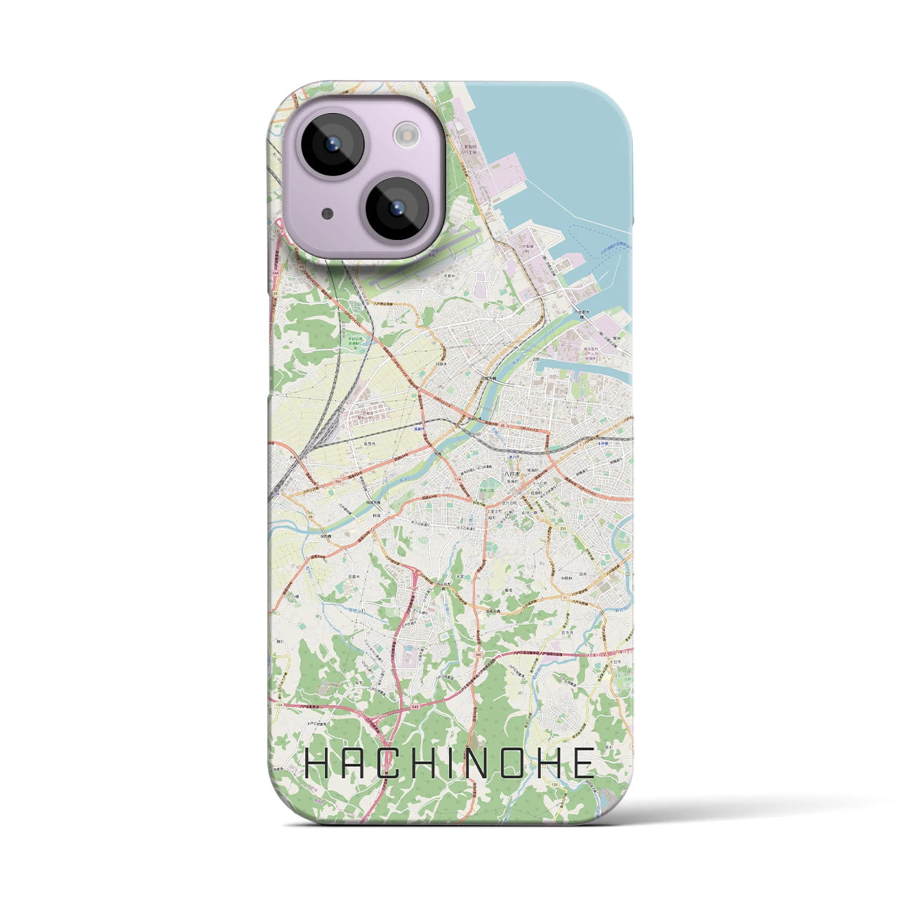 【八戸(青森県)】地図柄iPhoneケース(バックカバータイプ)