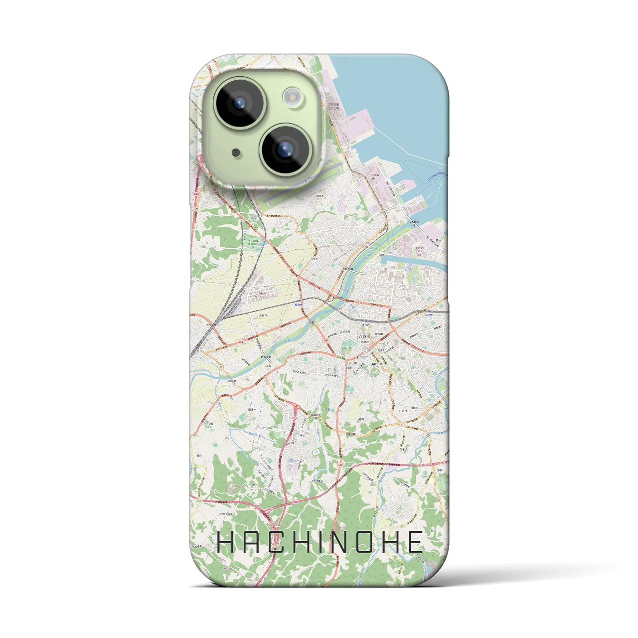 【八戸(青森県)】地図柄iPhoneケース(バックカバータイプ)