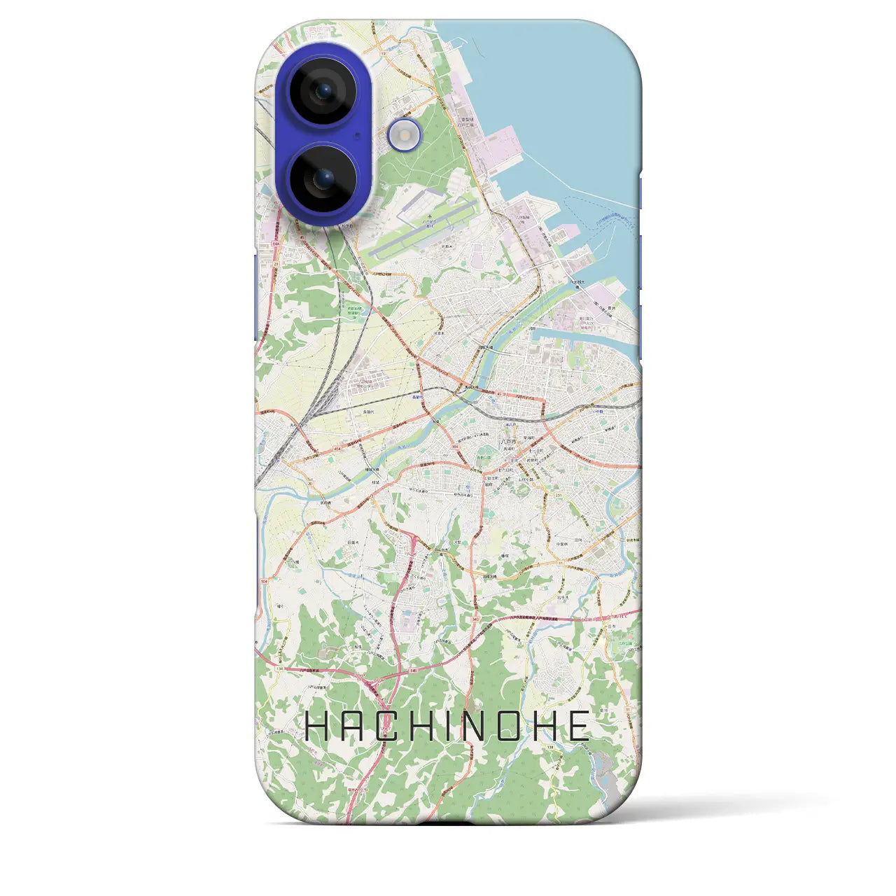 【八戸(青森県)】地図柄iPhoneケース(バックカバータイプ)ナチュラル・iPhone 16 Pro Max 用