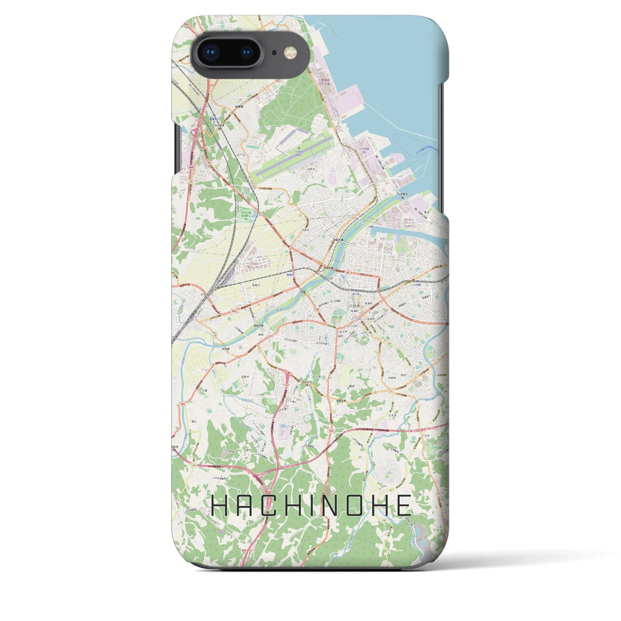 【八戸(青森県)】地図柄iPhoneケース(バックカバータイプ)