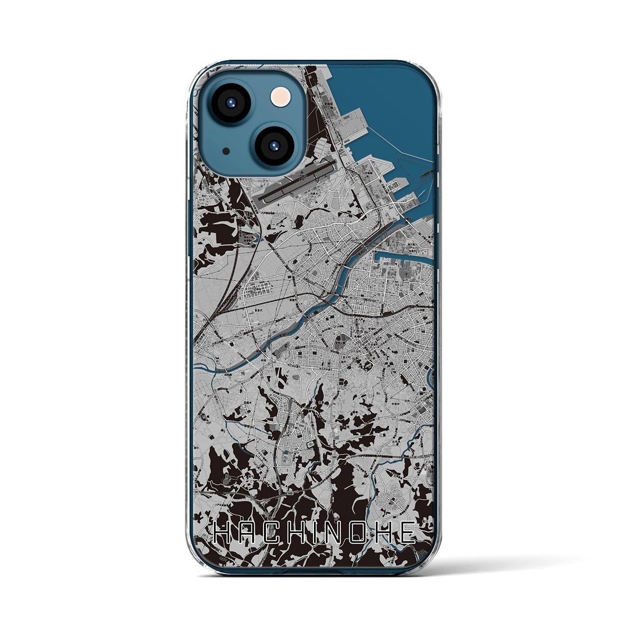 【八戸(青森県)】地図柄iPhoneケース(クリアタイプ)