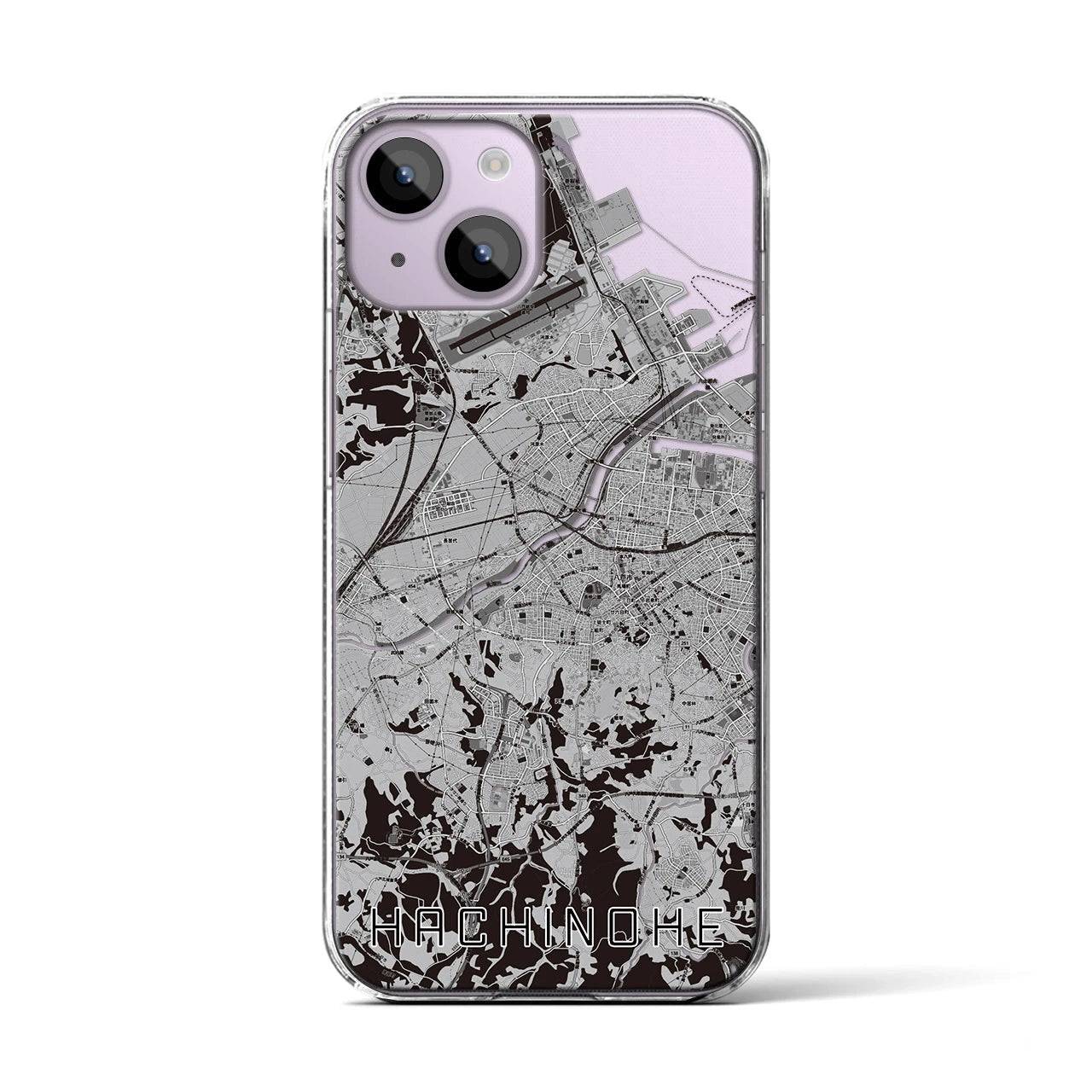 【八戸(青森県)】地図柄iPhoneケース(クリアタイプ)