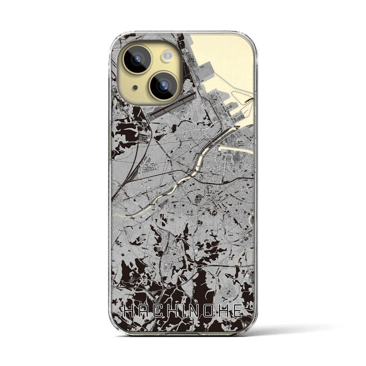 【八戸(青森県)】地図柄iPhoneケース(クリアタイプ)