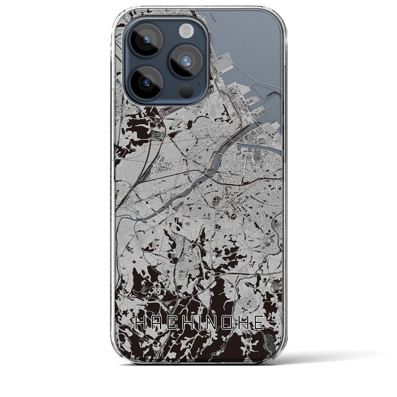 【八戸(青森県)】地図柄iPhoneケース(クリアタイプ)