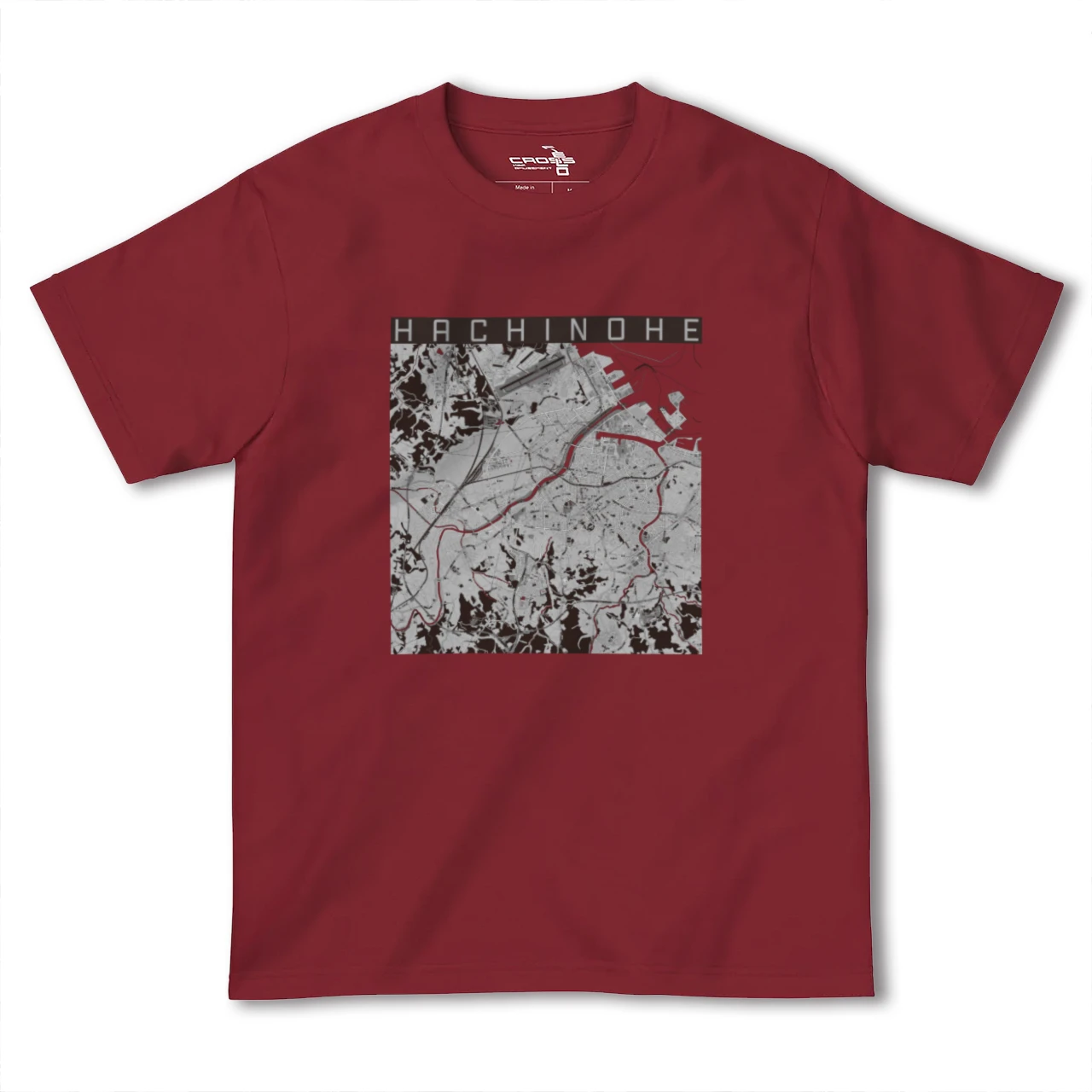 【八戸(青森県)】地図柄ヘビーウェイトTシャツ