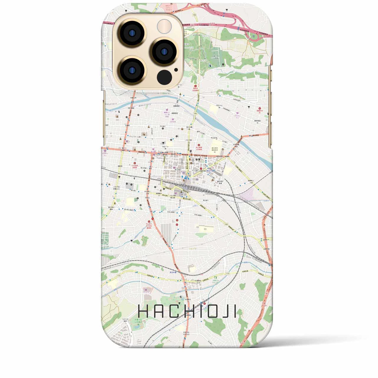 【八王子(東京都)】地図柄iPhoneケース(バックカバータイプ)