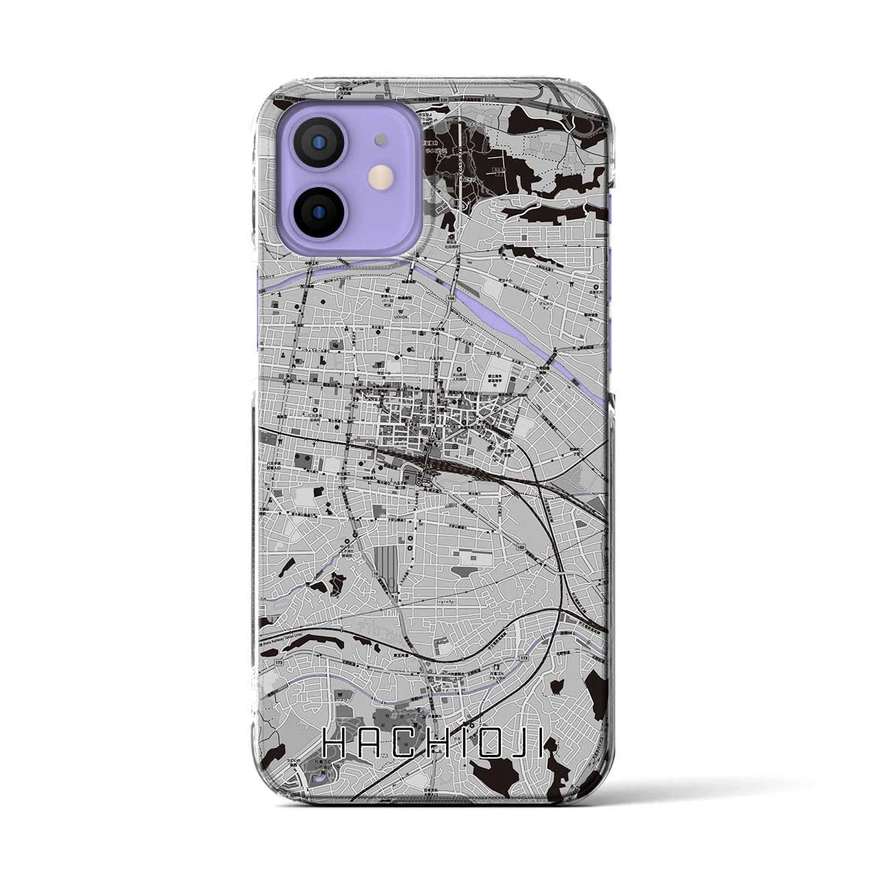 【八王子(東京都)】地図柄iPhoneケース(クリアタイプ)