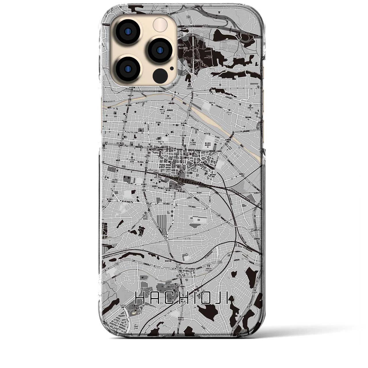 【八王子(東京都)】地図柄iPhoneケース(クリアタイプ)