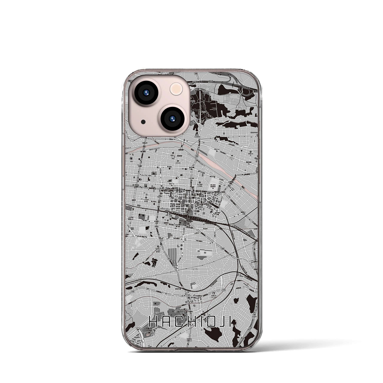 【八王子(東京都)】地図柄iPhoneケース(クリアタイプ)