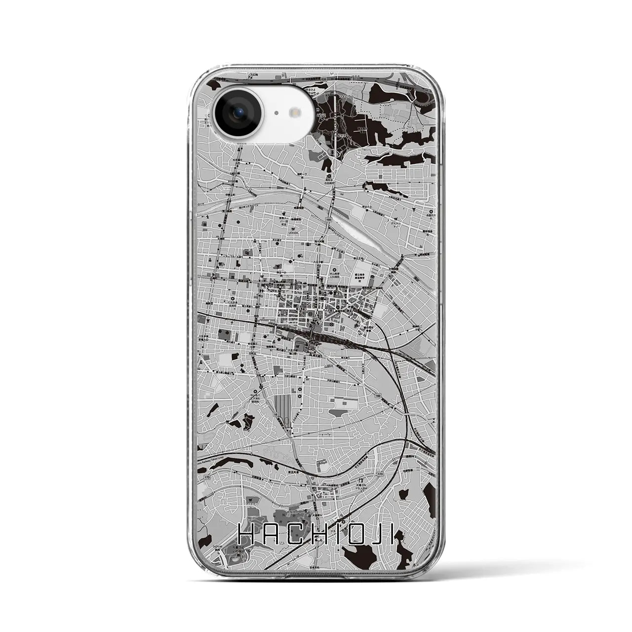 【八王子(東京都)】地図柄iPhoneケース(クリアタイプ)