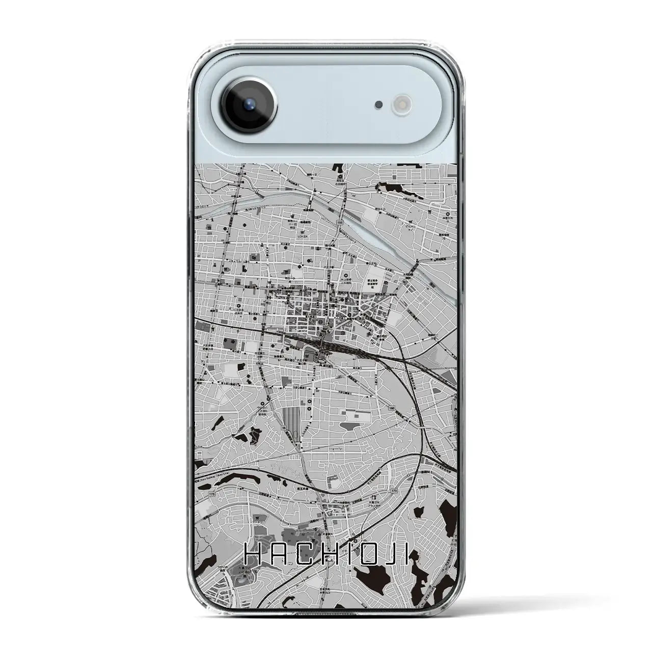 【八王子(東京都)】地図柄iPhoneケース(クリアタイプ)