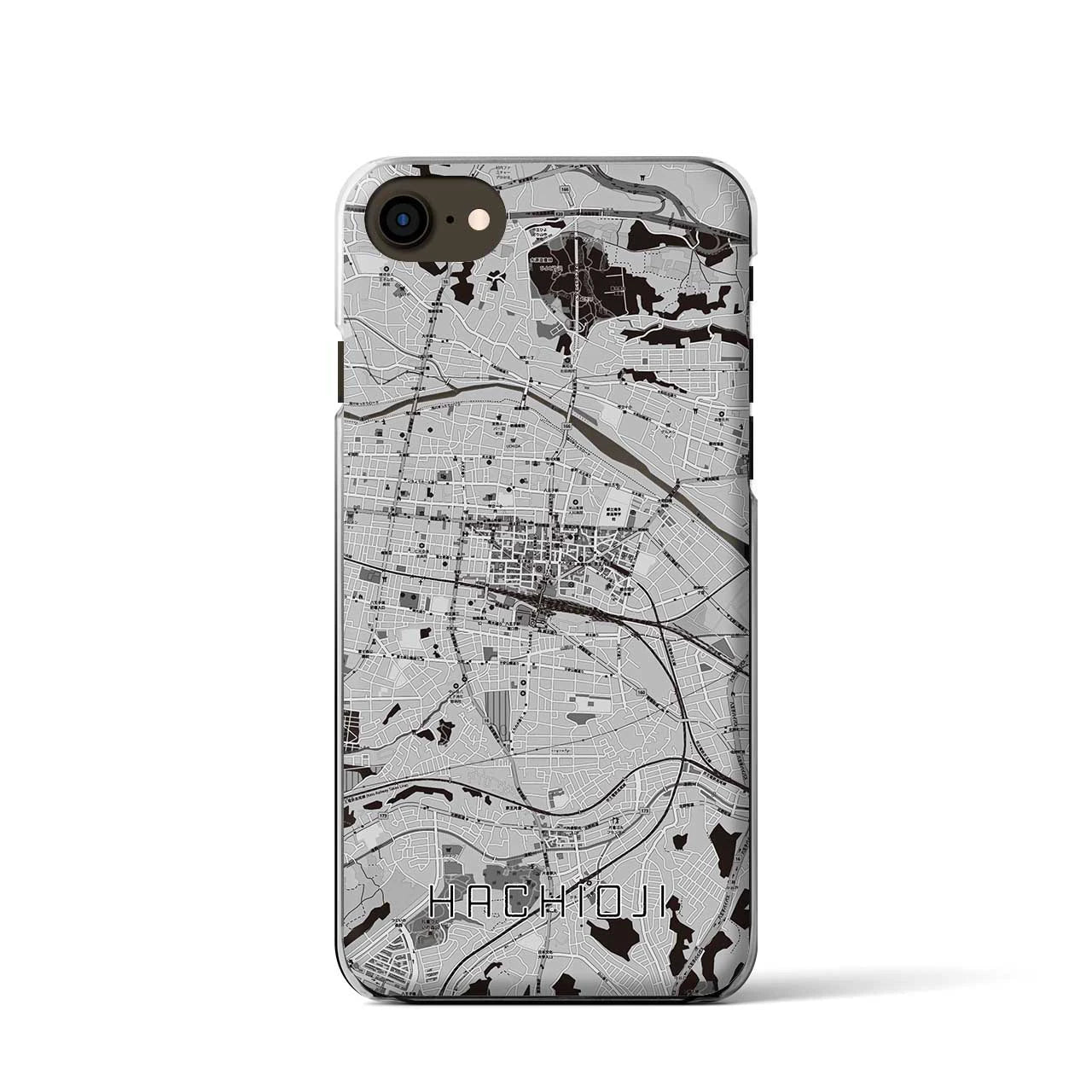 【八王子(東京都)】地図柄iPhoneケース(クリアタイプ)