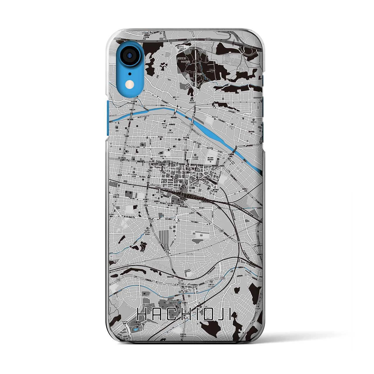 【八王子(東京都)】地図柄iPhoneケース(クリアタイプ)