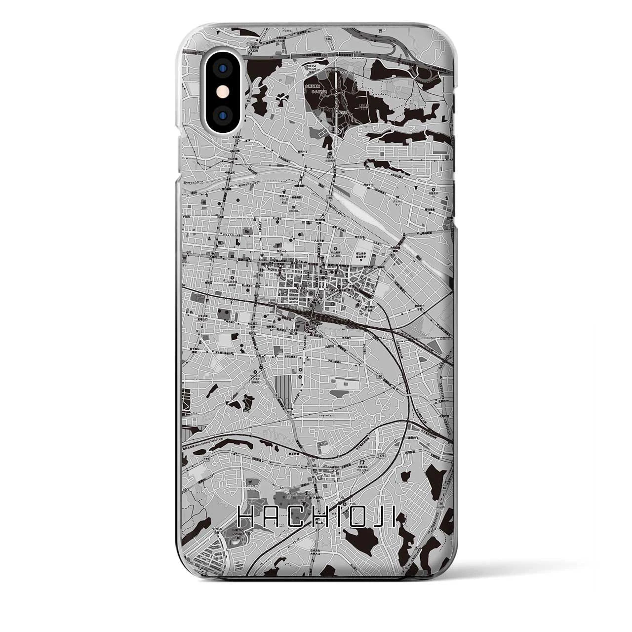 【八王子(東京都)】地図柄iPhoneケース(クリアタイプ)