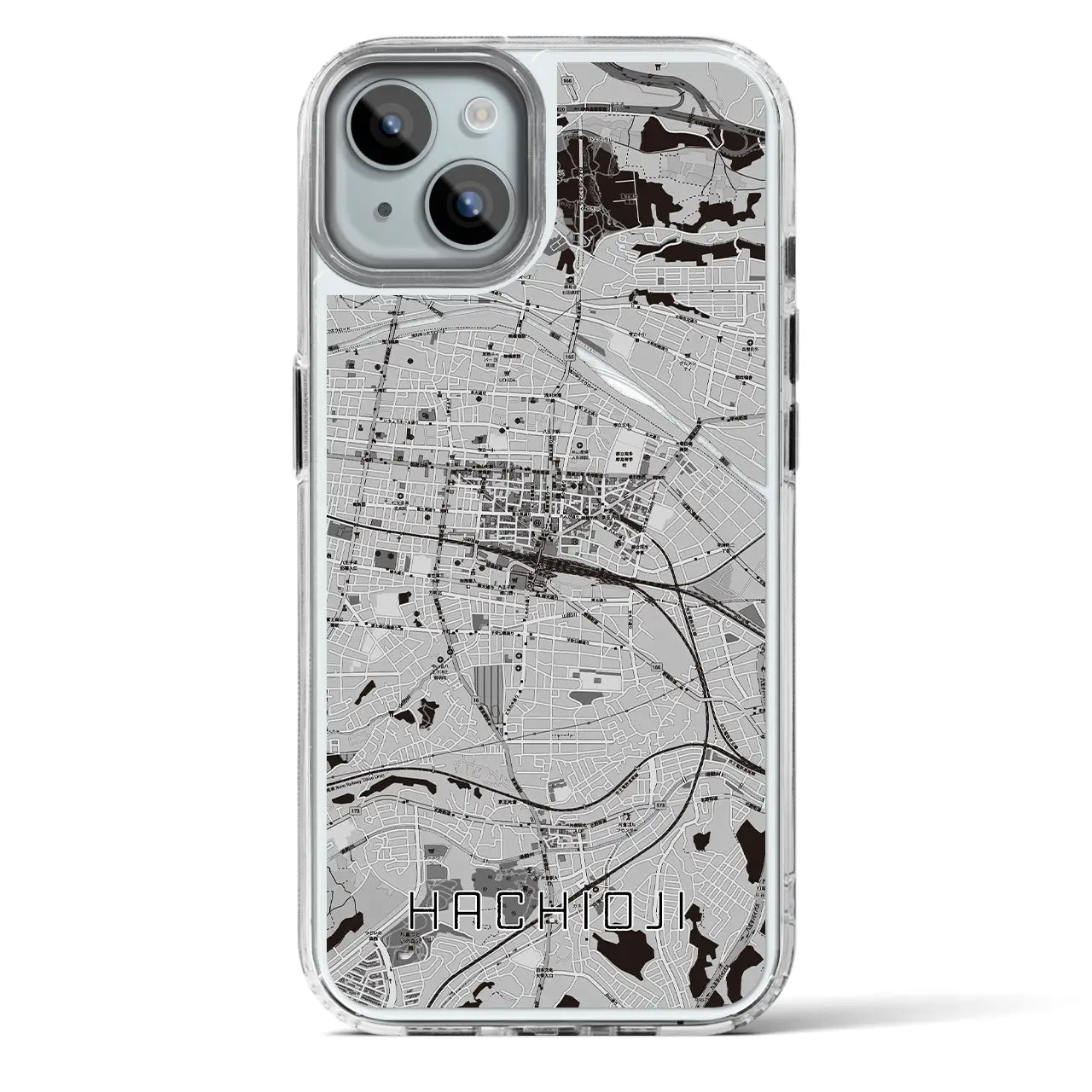 【八王子(東京都)】地図柄iPhoneケース(MagSafeタイプ)