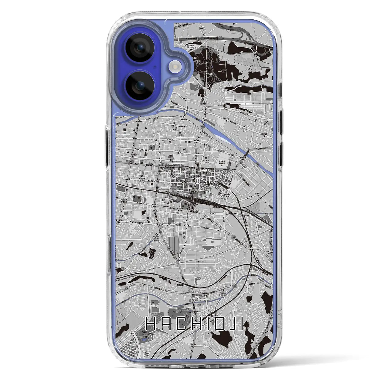 【八王子(東京都)】地図柄iPhoneケース(MagSafeタイプ)