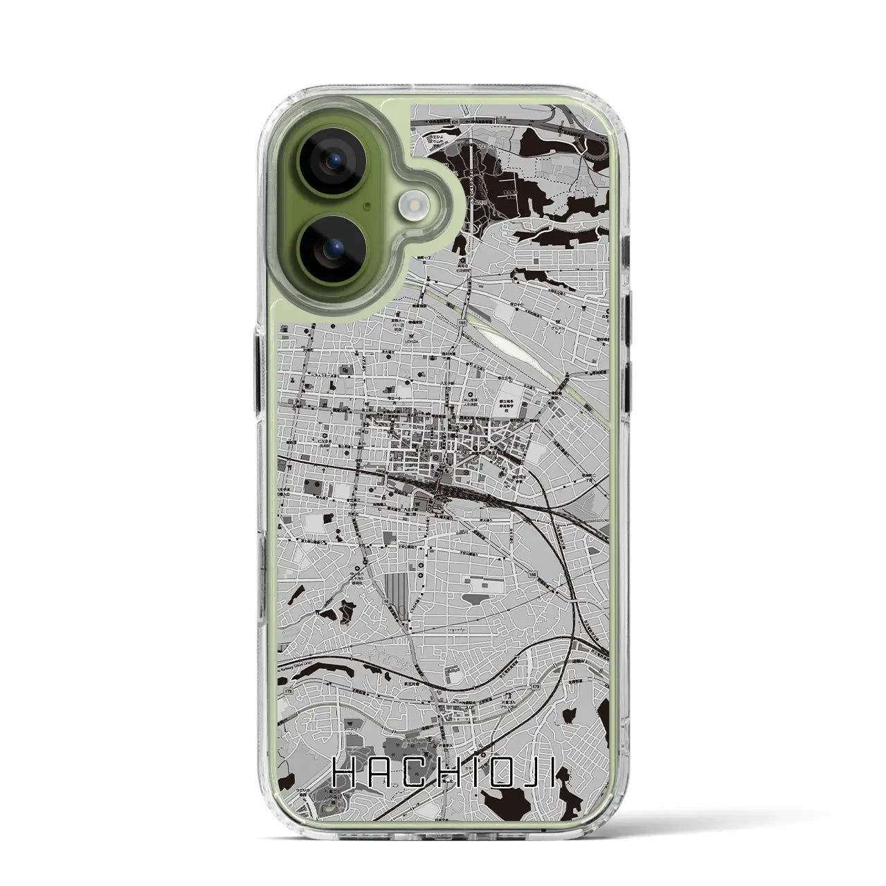 【八王子(東京都)】地図柄iPhoneケース(MagSafeタイプ)