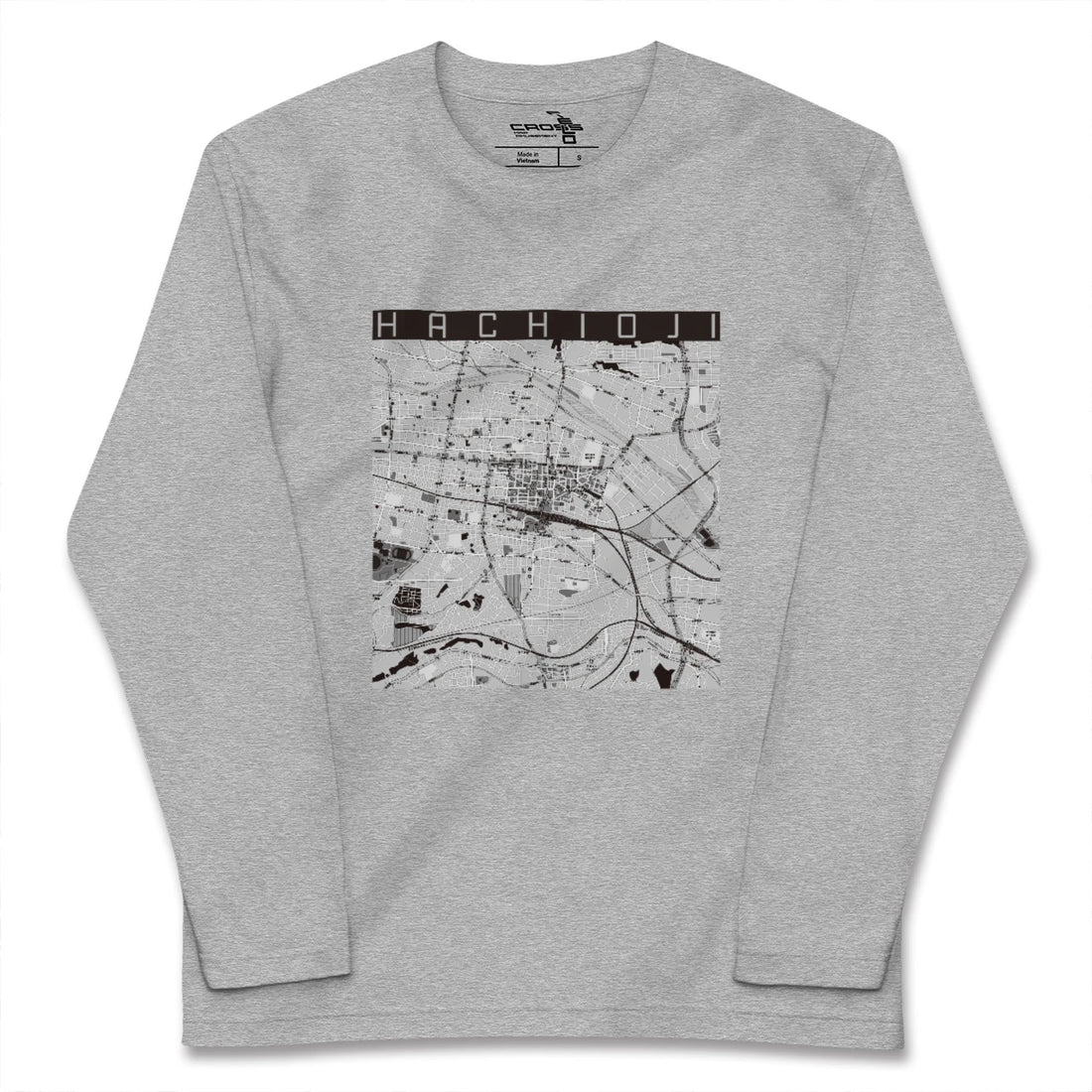 【八王子(東京都)】地図柄ロングスリーブTシャツ