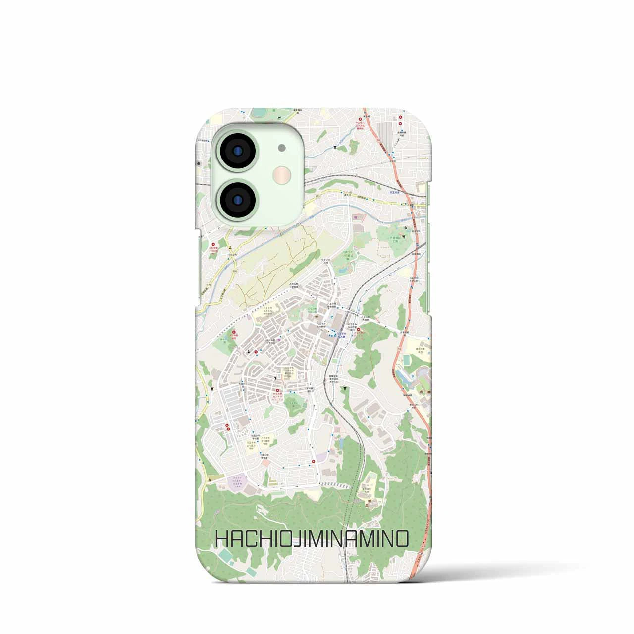 【八王子みなみ野(東京都)】地図柄iPhoneケース(バックカバータイプ)