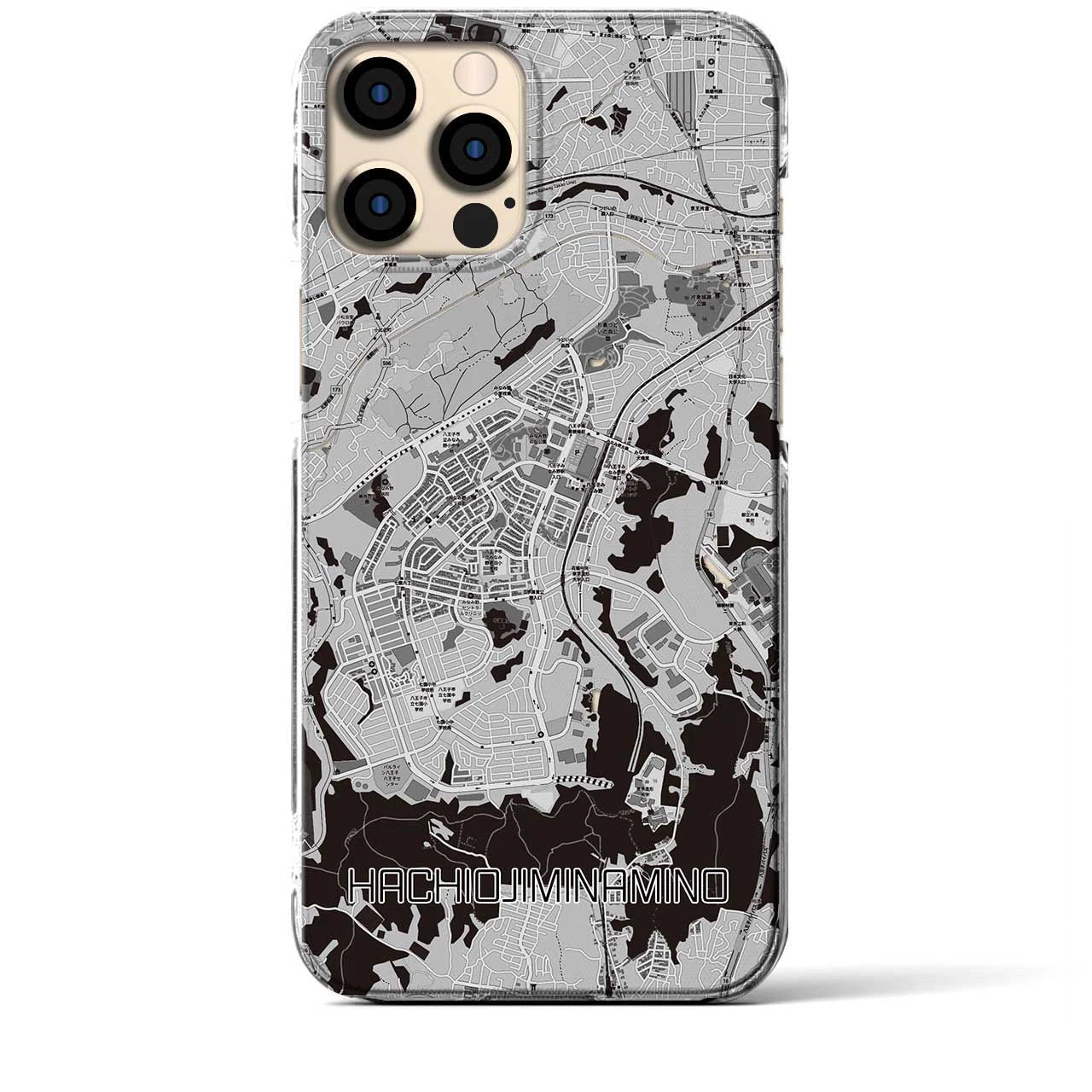 【八王子みなみ野(東京都)】地図柄iPhoneケース(クリアタイプ)