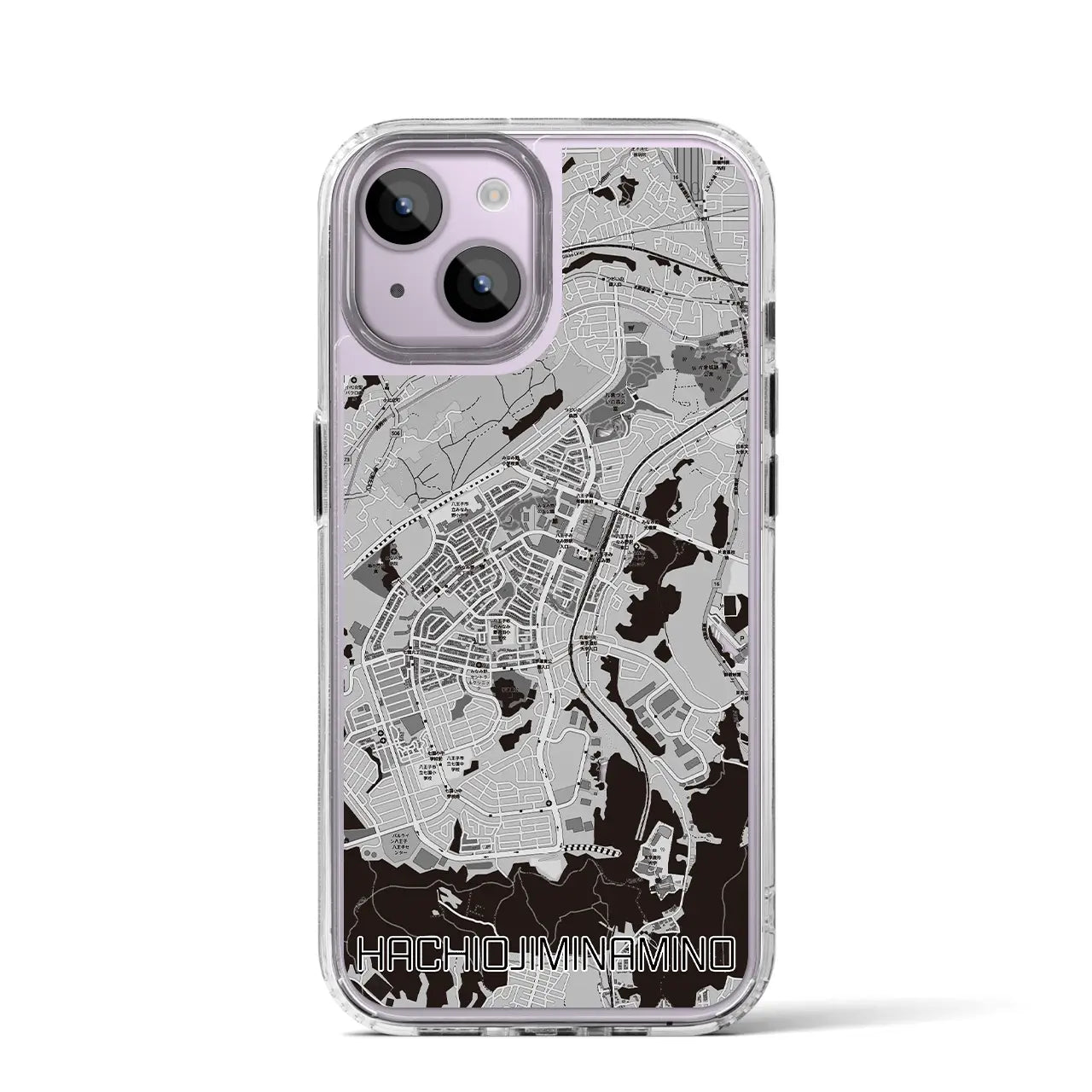 【八王子みなみ野(東京都)】地図柄iPhoneケース(MagSafeタイプ)