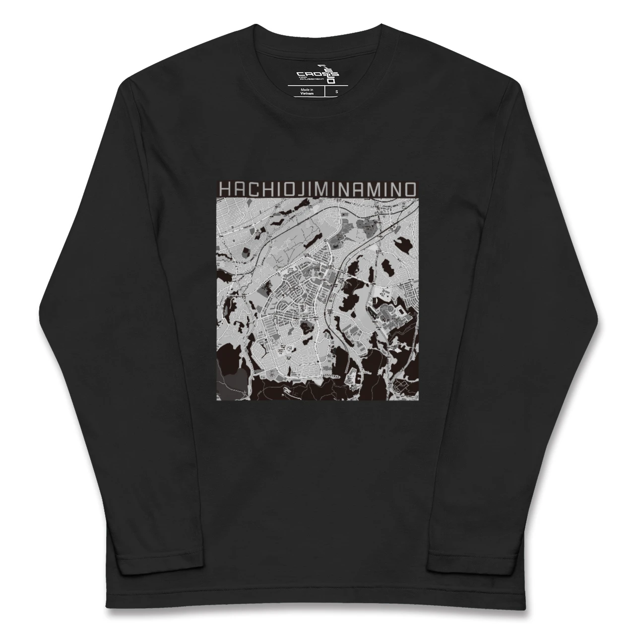 【八王子みなみ野(東京都)】地図柄ロングスリーブTシャツ