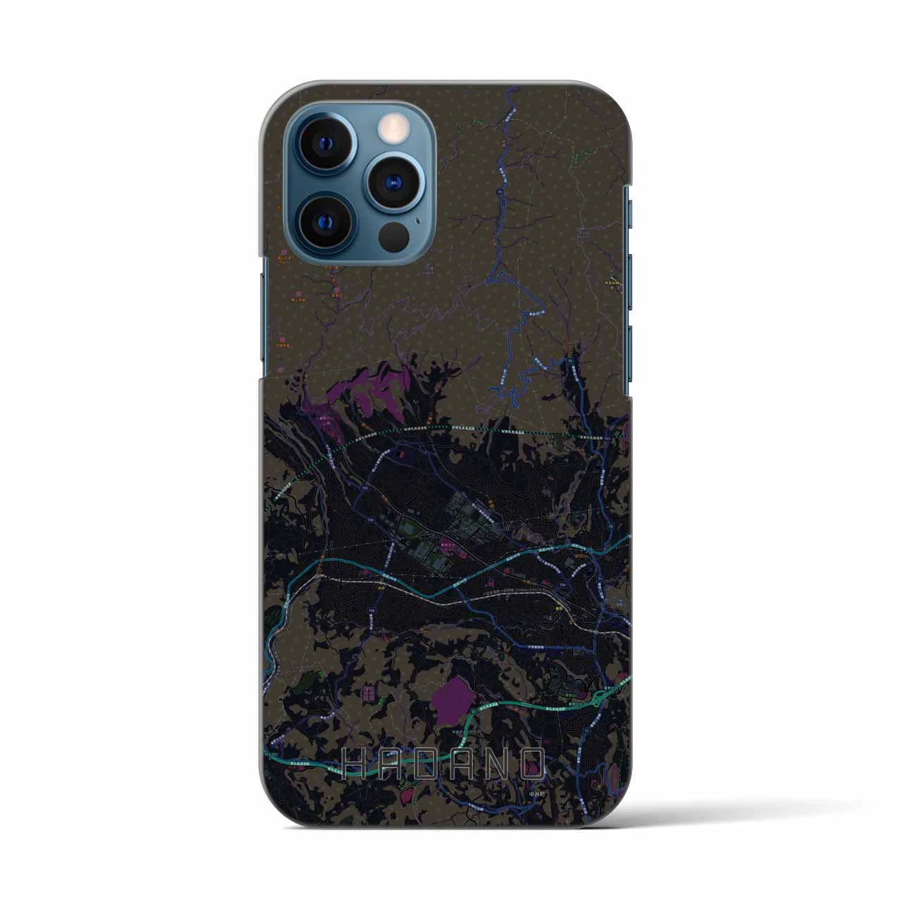 【秦野(神奈川県)】地図柄iPhoneケース(バックカバータイプ)