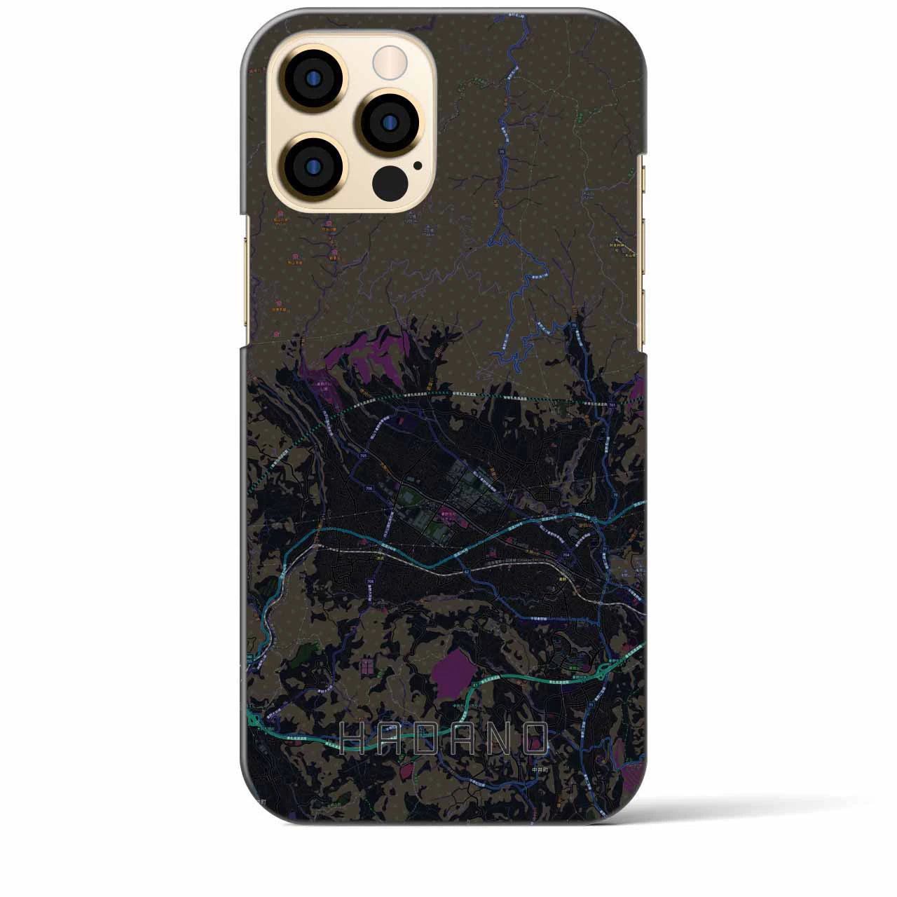 【秦野(神奈川県)】地図柄iPhoneケース(バックカバータイプ)