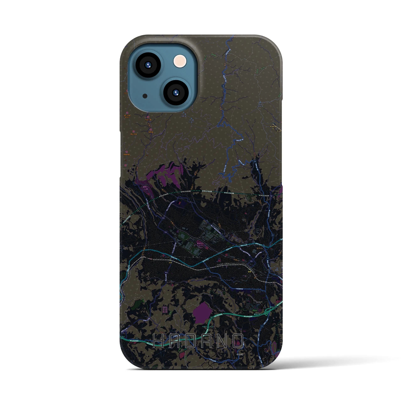 【秦野(神奈川県)】地図柄iPhoneケース(バックカバータイプ)