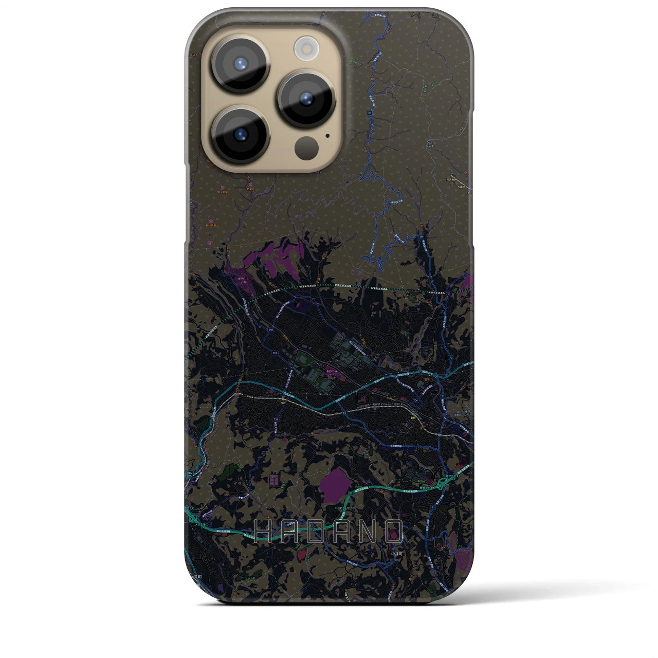 【秦野(神奈川県)】地図柄iPhoneケース(バックカバータイプ)