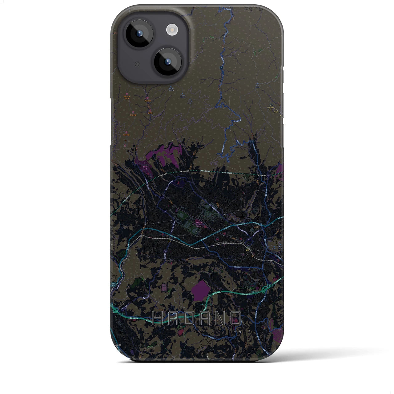 【秦野(神奈川県)】地図柄iPhoneケース(バックカバータイプ)