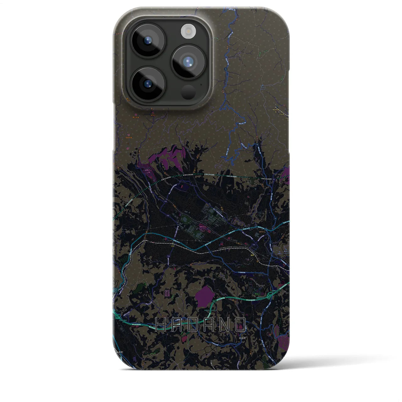 【秦野(神奈川県)】地図柄iPhoneケース(バックカバータイプ)