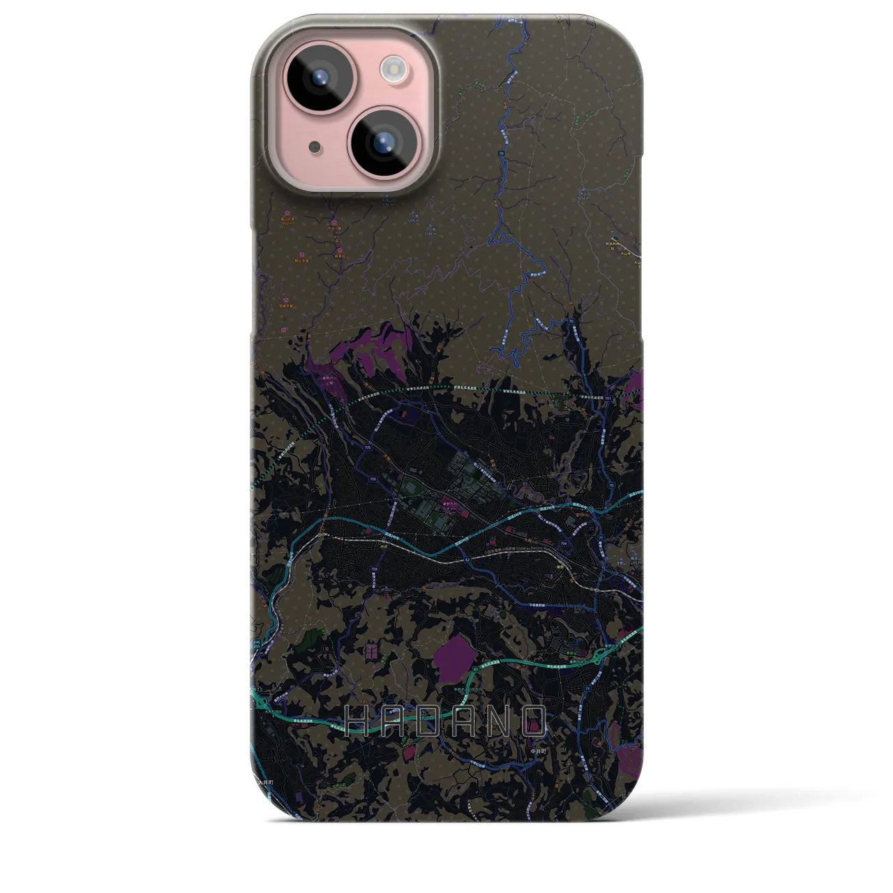 【秦野(神奈川県)】地図柄iPhoneケース(バックカバータイプ)