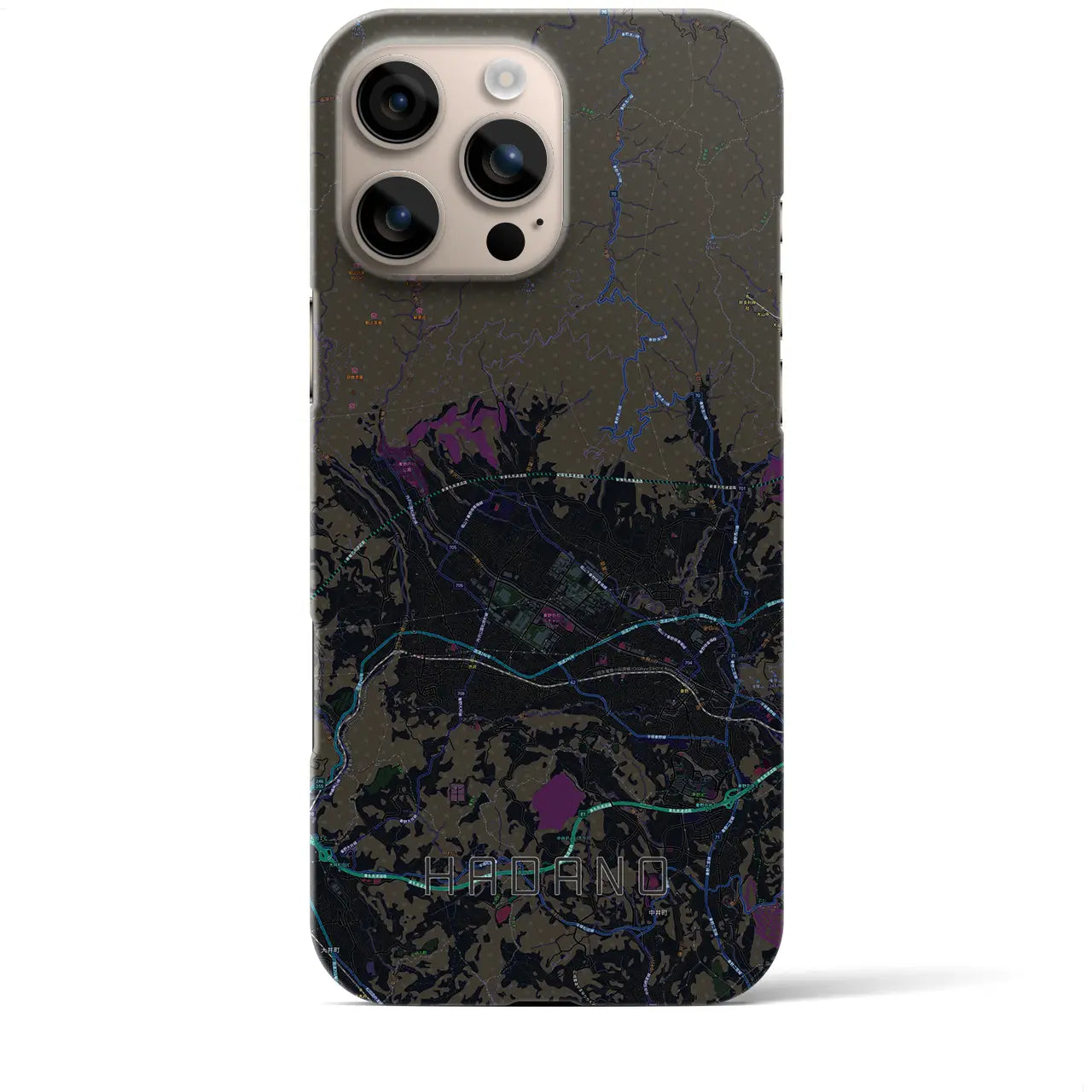 【秦野(神奈川県)】地図柄iPhoneケース(バックカバータイプ)