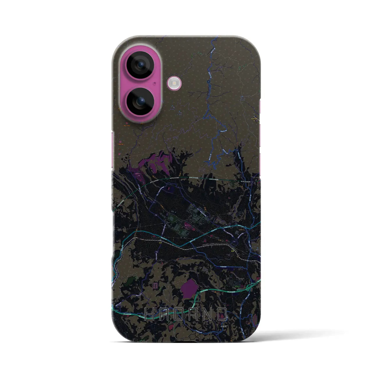 【秦野(神奈川県)】地図柄iPhoneケース(バックカバータイプ)